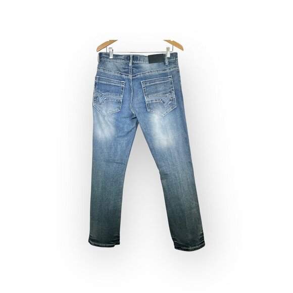 TRUE LUCK Men's Jeans Size 32 x 32  Bootcut Medium to Light Wash FLAWS - Picture 5 of 11